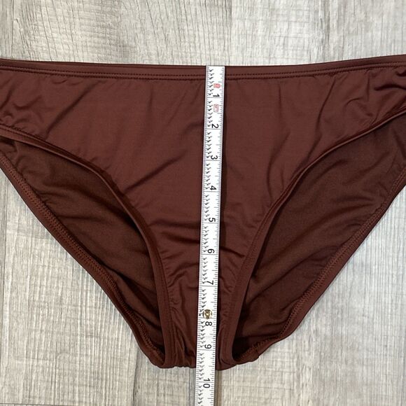NWT Women's Low Rise Cheeky Bikini Bottom Shade & Shore Brown Size L 12/14 - Picture 10 of 16